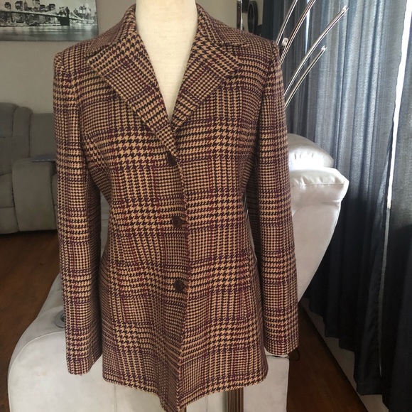 Oscar de la Renta Jackets & Blazers - Oscar de la Renta Plaid Blazer Jacket size 8